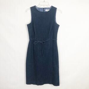 Andrew Spencer Denim Dress Womens 8 Minimalist Feminine Romantic Western Country